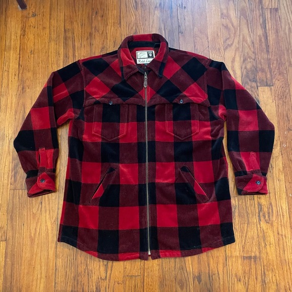 Ralph Lauren Buffalo Check Plaid Microfiber Field Coat Jacket Made USA Size M - Picture 1 of 10
